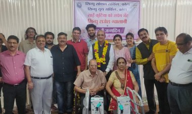 सर्किल परिवार ने साईं कुटिया को  भेंट किए मेडीकल उपकरण